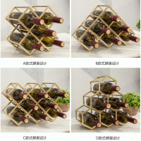 创意金属蜂巢葡萄酒红酒架子软装配饰样板间家用客厅酒柜酒具摆件