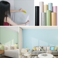 墙纸自粘卧室温馨pvc现代简约寝室宿舍纯色壁纸防水客厅背景装饰