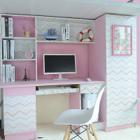 宿舍墙纸自己粘防水大学生寝室创意个性粉色壁纸贴桌面柜子10米