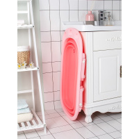 婴儿折叠浴盆宝宝洗澡盆小孩儿童大号可坐躺通用新生儿用品沐浴桶