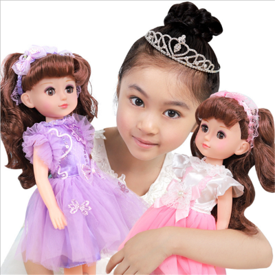 会说话的智能洋娃娃 女孩公主套装 仿真玩具婴儿女孩软胶陪睡娃娃