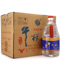 白酒 牛栏山二锅头百年牛桶38度 2L*6桶 整箱装