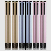 金属商务中性笔签字笔碳素笔学生刻字水笔黑0.5mm定制logo