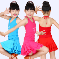 儿童拉丁舞裙舞蹈服装女孩演出比赛考级规定服少儿练功服分体套装