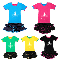 儿童舞蹈服装女童练功服少儿拉丁舞服装幼儿短袖演出服夏季套装