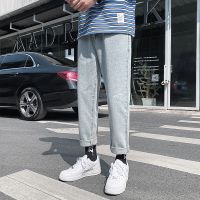 梵克公牛春夏小脚男韩版潮流休闲弹力薄款男士牛仔长裤潮牌 N50蓝色