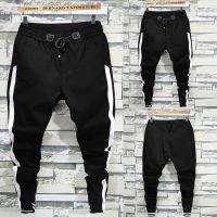 梵克公牛社会精神小伙紧身小脚裤男痞帅九分士常规休闲裤黑武士九分裤