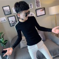 梵克公牛精神小伙长袖T恤修身社会潮流潮牌紧身打底衫网红潮男帅气衣服