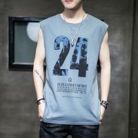 梵克公牛流无袖T恤男士坎肩夏季外穿个性嘻哈牌运动背心宽松汗衫衣服