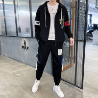 梵克公牛连帽开衫卫衣套装男 2020青年学生流夹克帅气嘻哈休闲学生个两件套