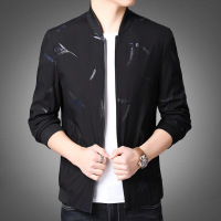 梵克公牛中老年男士夹克外套春季薄款 2021季男式新款长袖爸爸装衫休闲时尚青年帅气简约薄款春装