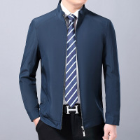 梵克公牛中老年男士夹克外套春季薄款 2020修身新款中年拉链爸爸装修身休闲帅气爸爸装茄克衫男薄款春装