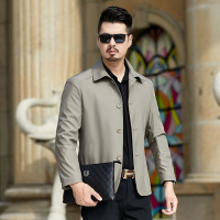 梵克公牛春季中青年男人薄款外套 2021热卖中老年男装夹克男士商务休闲扣子帅气百搭爸爸茄克衫