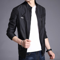 梵克公牛春季中青年男人薄款外套 2020热新款装中老年男士商务休闲帅气百搭拉链夹克衫