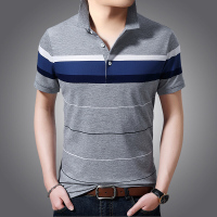 梵克公牛短袖男2020夏季新款T恤衫棉翻领修身POLO衫中年休闲商务T恤汗衫