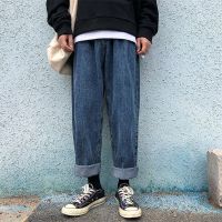 梵克公牛港风潮牌休闲裤坠感阔腿牛仔裤男常规2020网红裤子韩版潮流ins港风潮牌春季