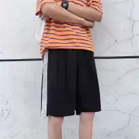 梵克公牛男牌ins夏季新款直筒休闲外穿港风日系复古原宿中裤