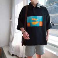 梵克公牛短袖T恤男ins牌流宽松港风半袖衣服原宿风polo衫