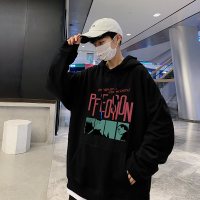 梵克公牛cec慵懒风连帽卫衣男ins韩版流港风洋气春季外套les帅t宽松上衣