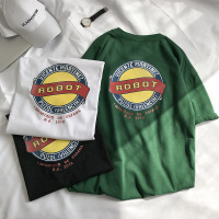 梵克公牛20/夏 韩版宽松字母印花圆领短袖T恤男 T1915 P20