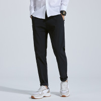 梵克公牛休闲裤男夏天薄款学生 2021专柜夏季男士时尚时尚流修身工装裤青年小脚裤