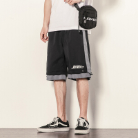 梵克公牛2021日系大码假两件沙滩裤休闲裤电绱