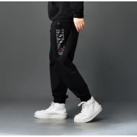 梵克公牛字母印花 特加大码肥佬男装弹力高腰肥佬小脚长裤 黑胶竖MAD 闪电链长裤10