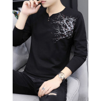 梵克公牛长袖T恤男装商务休闲流针织布秋季上衣秋衣内搭打底衫商务休闲牌休闲小衫棉血