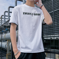 梵克公牛男士短袖T恤男新款黑色圆领套头衫商务休闲牌印花上衣夏季T604-P25