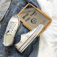 梵克公牛男青年夏天平底透气休闲鞋 2020年春季韩版韩版做旧破洞小脏鞋低帮系带帆布鞋男鞋时尚百搭潮舒适软底