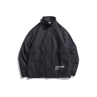 梵克公牛秋季日系拉链机能工装夹克男韩版潮流宽松冲锋衣潮牌中性情侣外套