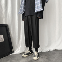 梵克公牛裤子男韩版潮流潮牌板鞋裤直筒宽松百搭九分2020年春季痞帅网红bf