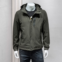 梵克公牛秋季新款男士带帽外套休闲百搭运动冲锋衣褂子韩版潮流帅气夹克衫