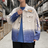 梵克公牛男士外套2021春季新款潮流韩版牛仔外套休闲上衣夹克男潮牌棒球服