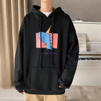 梵克公牛cec慵懒风连帽印花卫衣男ins春季新款大码网红韩版流上衣帅t