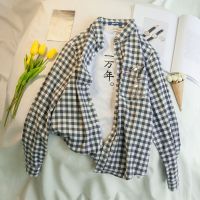 梵克公牛港风潮牌2020新款春季长袖格子衬衫男宽松青少年学生蓝色格子潮流衬衣 深蓝色 185/XXL