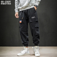 梵克公牛热卖裤子男2021春季新款机能工装裤男束脚潮牌胖子加肥加大码常规休闲裤春日系街头帅气