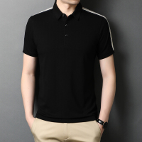梵克公牛短袖T恤男夏季棉翻领保罗中年修身纯色带领衬衫领爸爸装polo衫