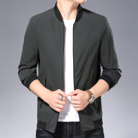 梵克公牛2021春季新款中年男士常规夹克拉链宽松休闲爸爸装外套男官方男装