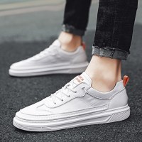 梵克公牛鞋男鞋子夏季透气帆无内里鞋男低帮白色潮流百搭春季2021新款小白鞋【正品好货】