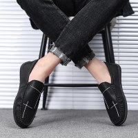 梵克公牛鞋网红豆豆鞋男韩版英伦潮流内男士休闲鞋2021新款鞋子男[正品好货]