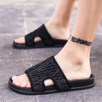 梵克公牛鞋拖鞋男夏时尚外穿2021新款韩版潮个性室外沙滩凉拖男士防滑人字拖拖[正品好货]