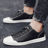 梵克公牛鞋男鞋2021新款潮鞋夏季韩版潮流百搭日常鞋男士休闲皮鞋英伦小皮鞋[正品好货]