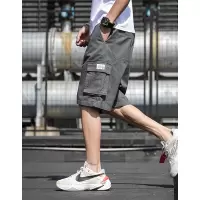 梵克公牛男 夏季子情侣潮牌休闲国潮风学生多口袋大裤衩常规加肥加大码中裤