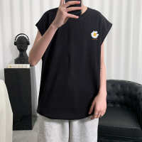 梵克公牛背心男夏季新款日系潮牌印花宽松大码无袖T恤衫休闲坎肩汗背心上衣