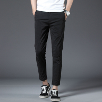 梵克公牛九分裤[京选好货]休闲裤男九分裤常规弹力常规小脚9分裤子韩版流黑色夏