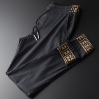 梵克公牛长裤常规薄款莱赛尔纤维(莱赛尔)面料时尚男装休闲裤潮流罗纹收口束脚裤子 深灰色