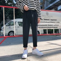 梵克公牛九分裤裤子男流常规坠感小西裤九分裤港风百搭帅气秋季西装裤