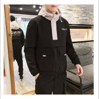 梵克公牛2021新款外套 拉链男士春季潮流工装翻领嘻哈青少年高中学生夹克