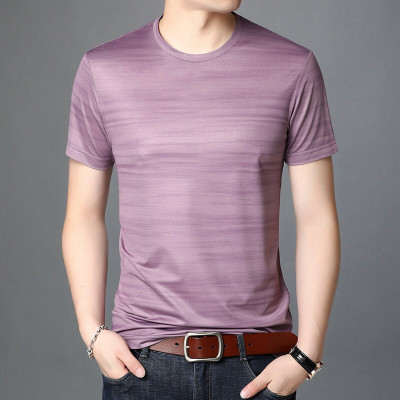 梵克公牛夏季T恤短袖男士休闲薄款圆领时尚T恤衫韩版短袖打底衫青中年男装T恤